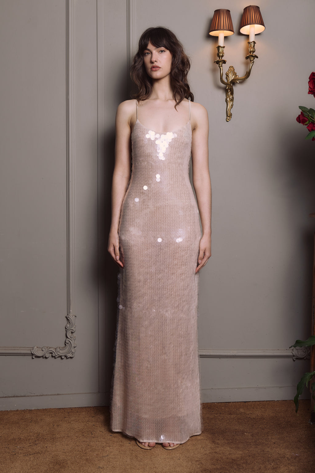 Aurelia Sequin Gown - Champagne