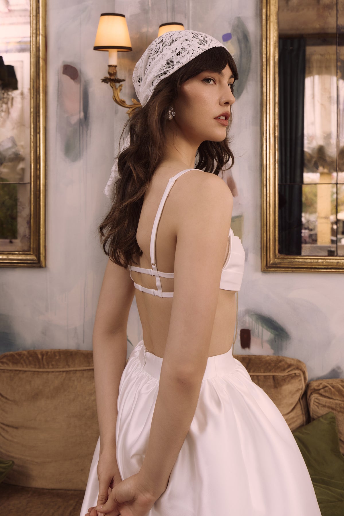 Margaux Pleated Bralette - Chalk