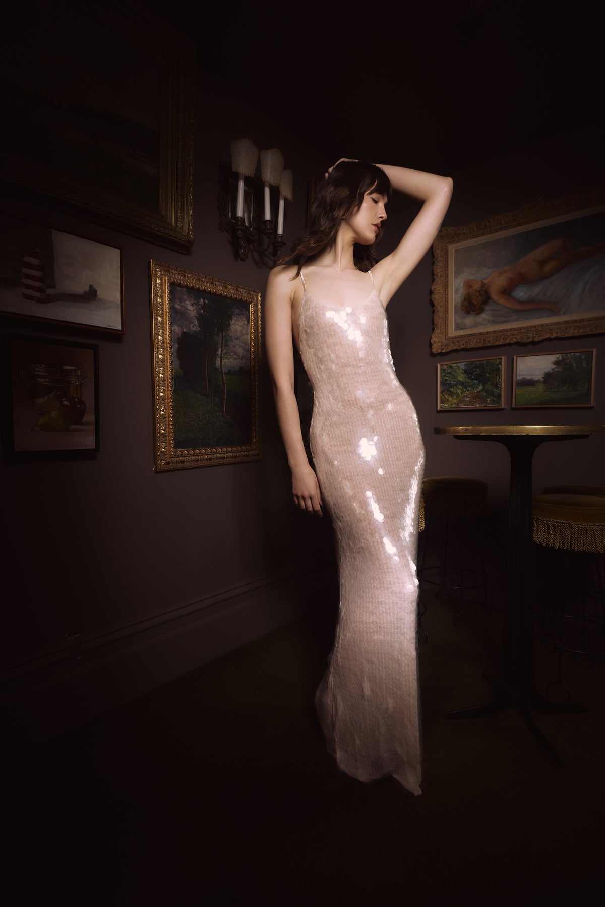 Aurelia Sequin Gown - Champagne