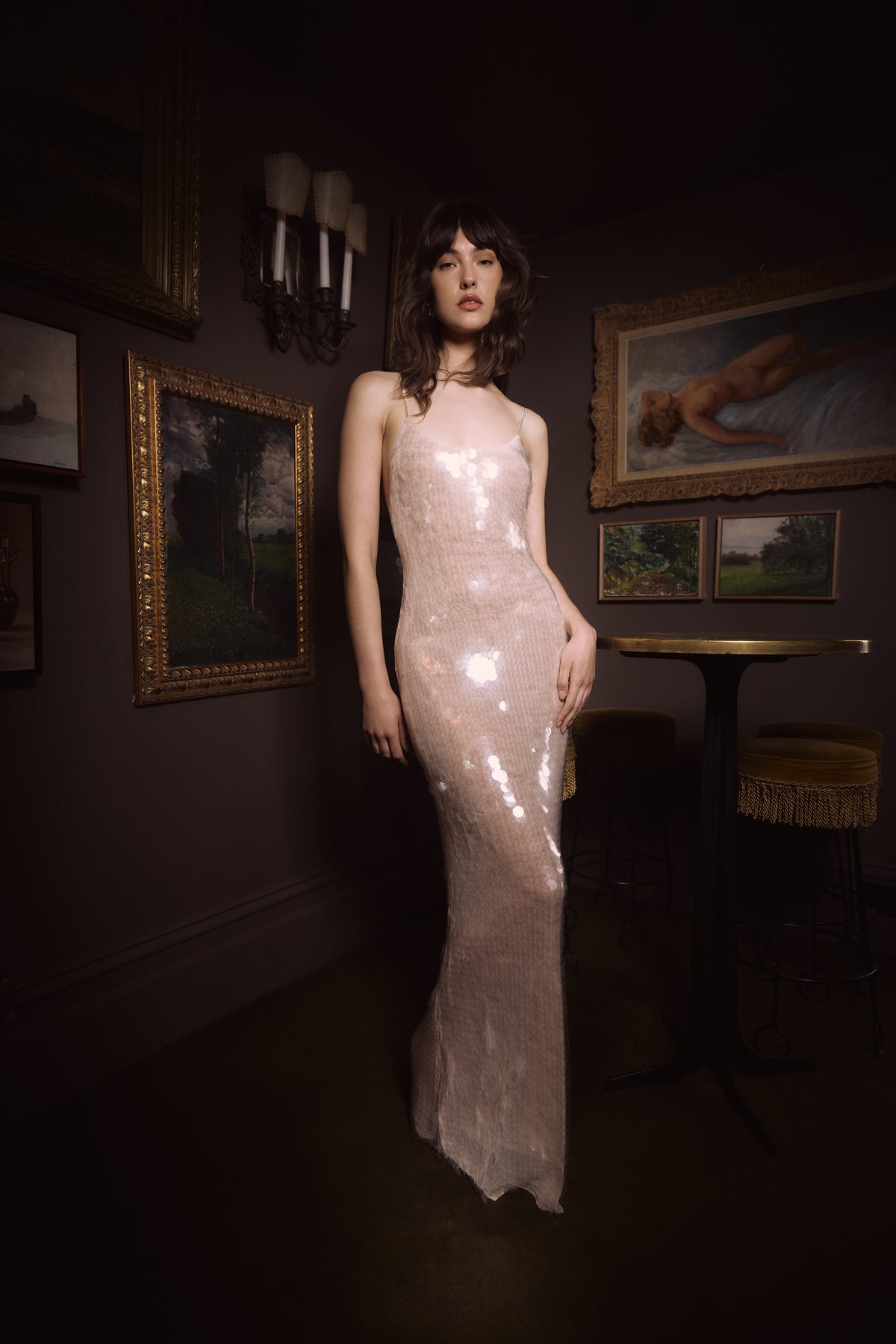 Aurelia Sequin Gown - Champagne