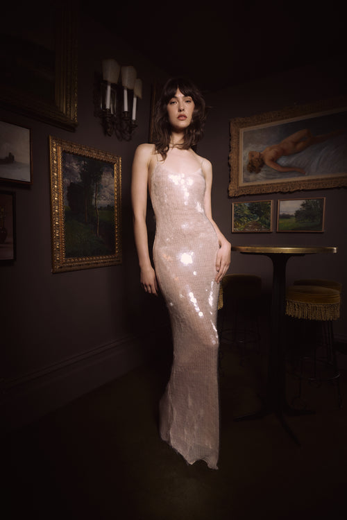 Aurelia Sequin Gown - Champagne