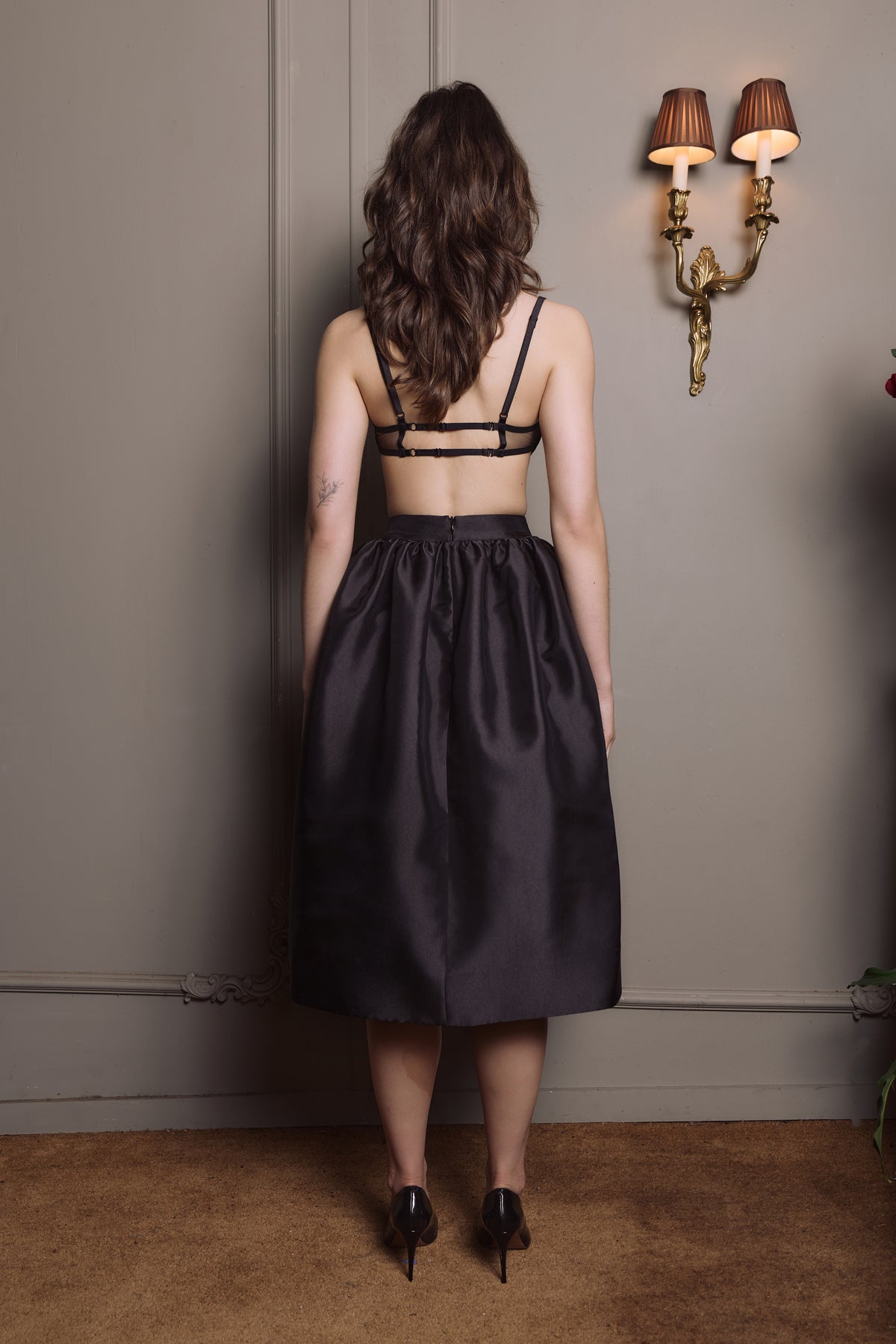 Margaux Pleated Bralette - Noir