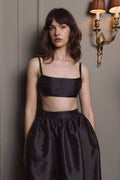 Margaux Pleated Bralette - Noir